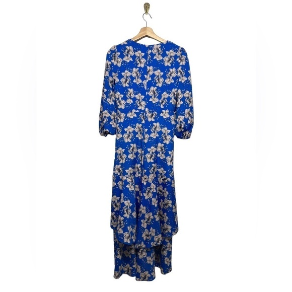 ELIZA J Faux Wrap Maxi Dress Blue 2 - Picture 8 of 11